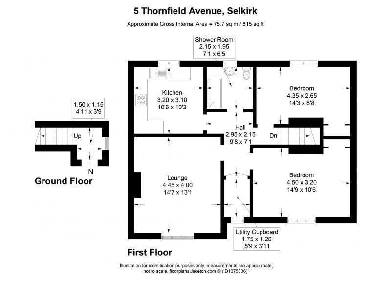 1 Bed First Floor Flat in Offers Over £105,000 5 Thornfield Avenue, Selkirk TD7 4DT BSPC